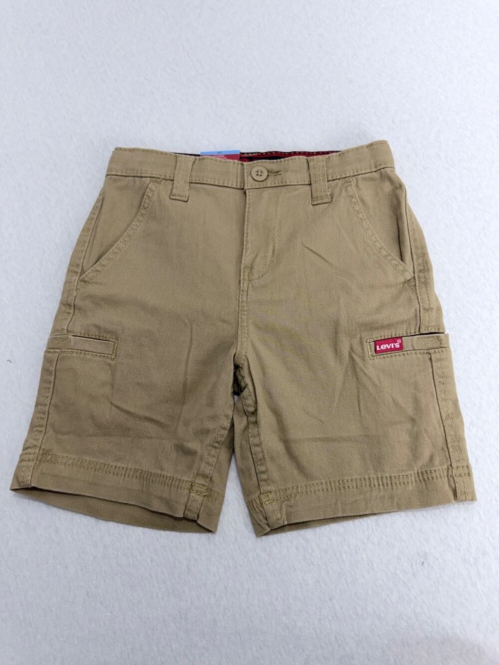 Levi's Boy's Cargo Shorts Adjustable Waist Size 6/7 Harvest Gold NWT